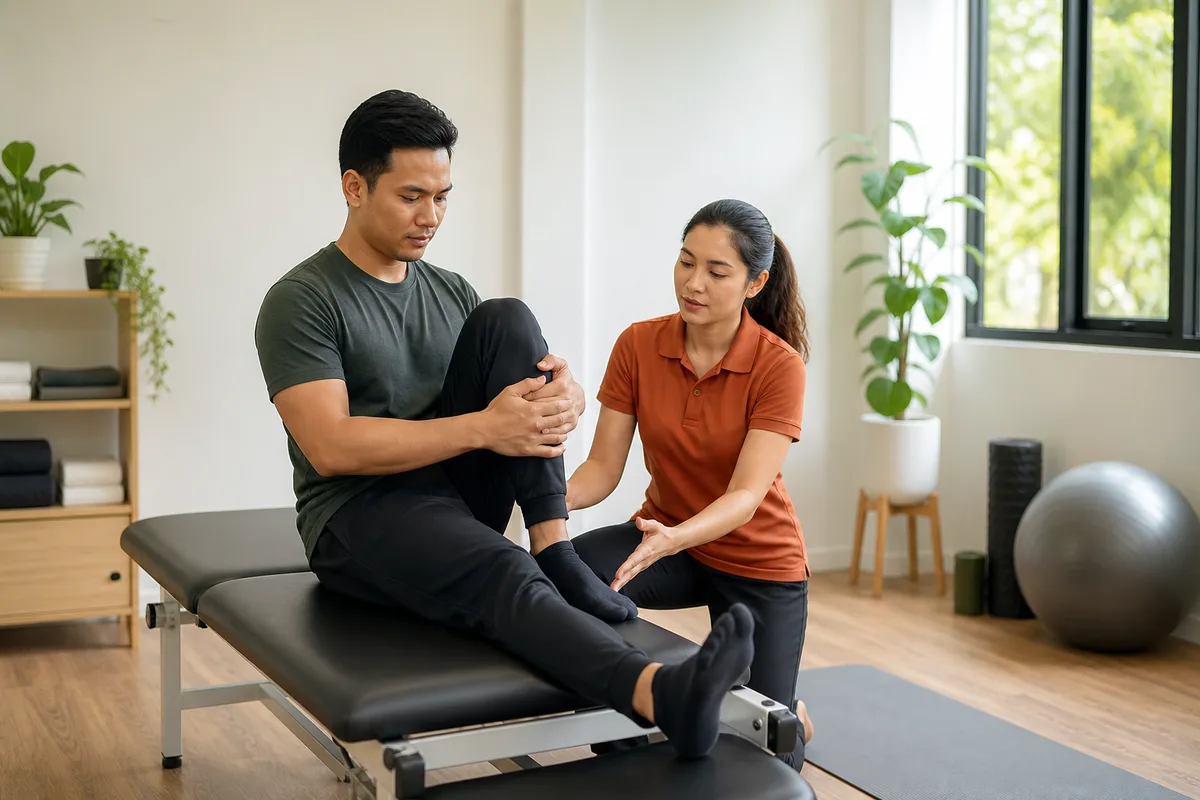 Sciatica: physiotherapy assessment and rehabilitation scene