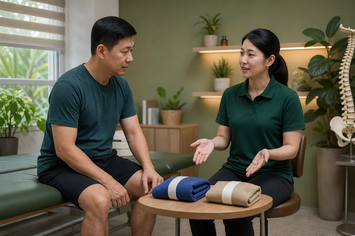 Heat & Cold Therapy physiotherapy scene for Ipoh patients