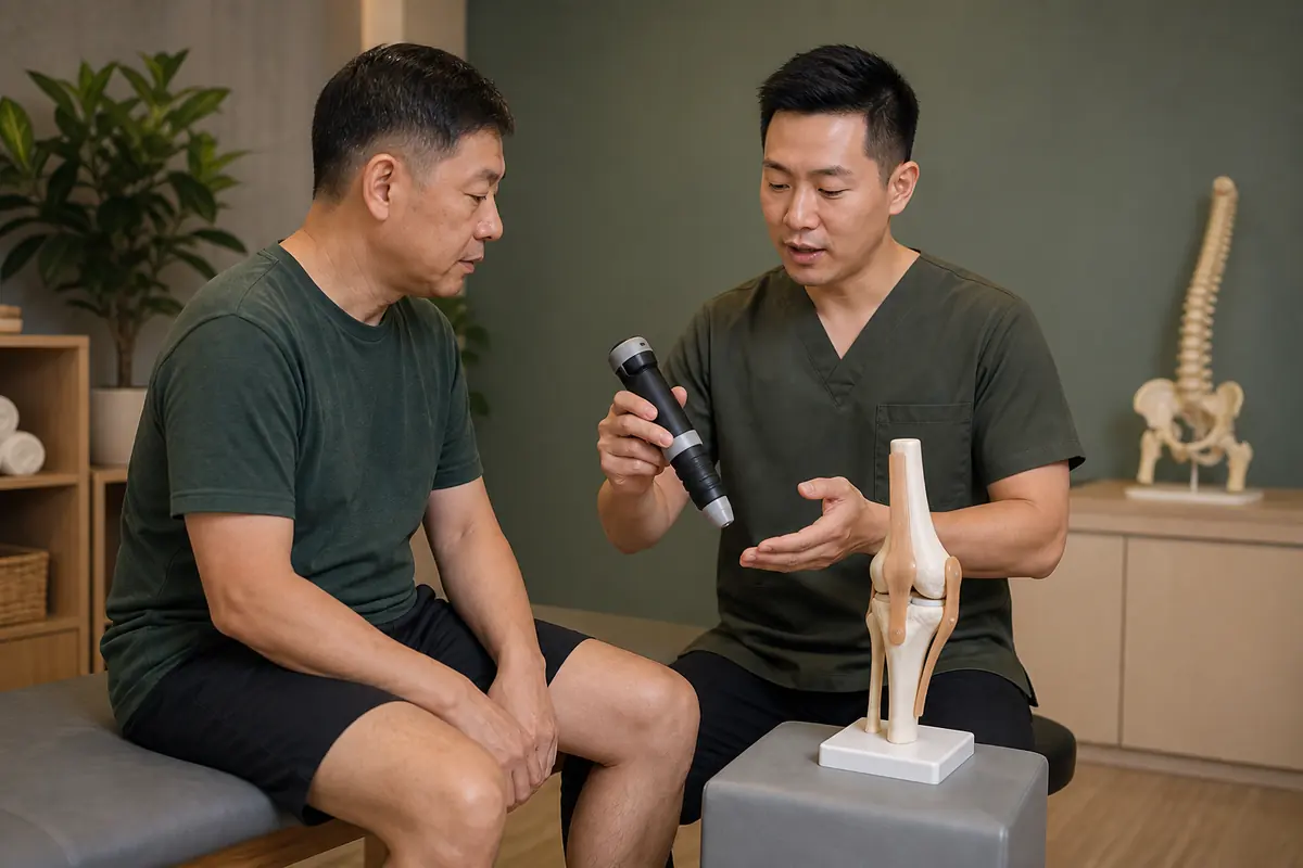 Shockwave Therapy physiotherapy scene for Ipoh patients