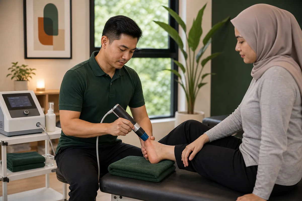 Shockwave Therapy physiotherapy visual for Ipoh patients